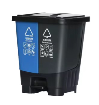 Double Sided Pedal Bin with Wheels in Nigeria by Scantrik