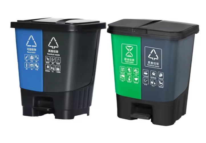 Double Sided Pedal Bin with Color Codes in Nigeria by Scantrik