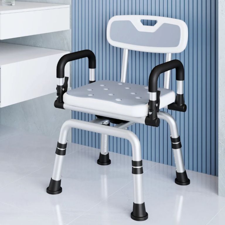 Shower chair with black rest & crossed base suppliers in Nigeria by Scantrik