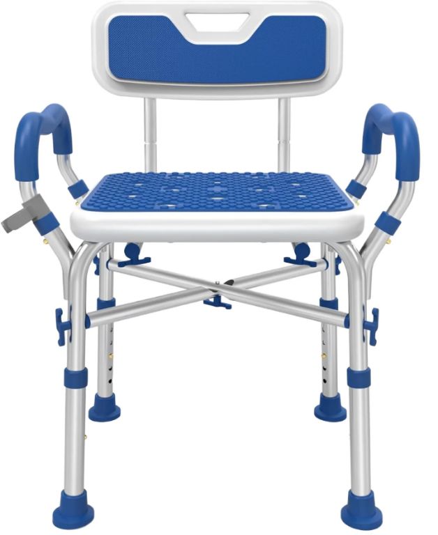 Shower Chair with Backrest with Blue Spong Mat companies in Nigeria by Scantrik