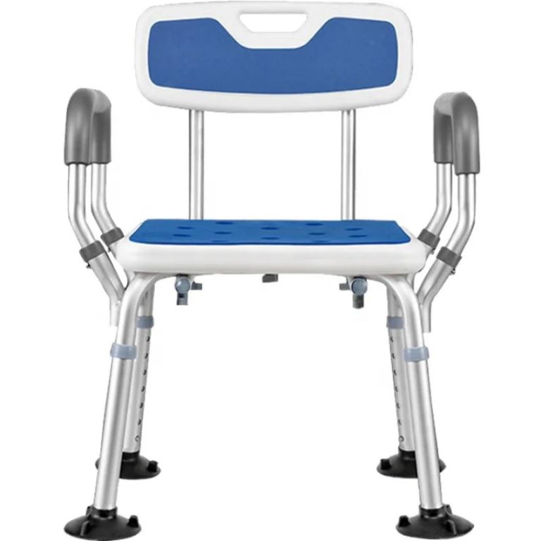 Best Shower Chair with Backrest with Blue Spong Mat in Nigeria by Scantrik