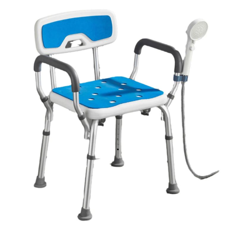 Shower Chair with Backrest with Blue Spong Mat in Lagos Nigeria by Scantrik