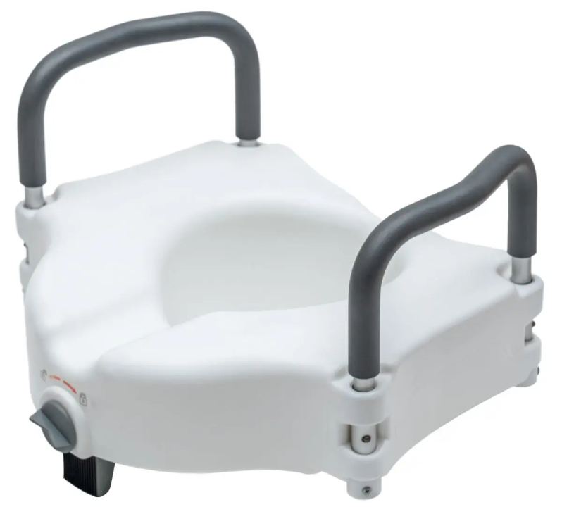Toilets set Raiser with handles for elderly in Nigeria by Scantrik
