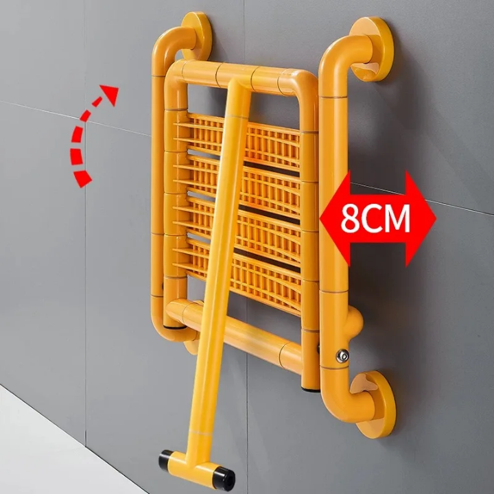 Wall Mounted Shower Chair with foldable armrests in Nigeria by Scantrik