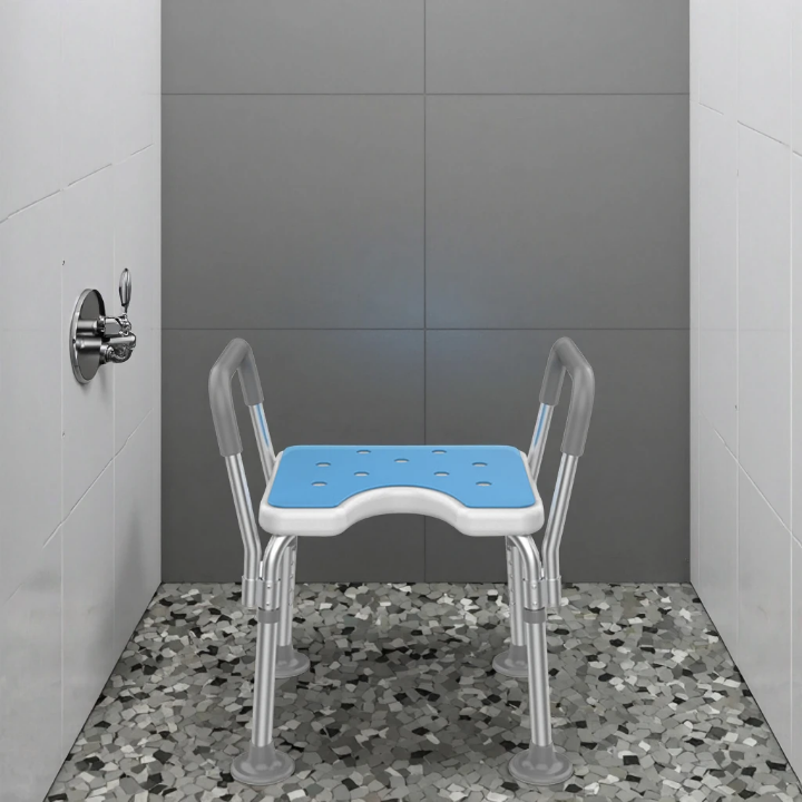 Shower Chair without back rest with Handle dealer in Nigeria by Scantrik