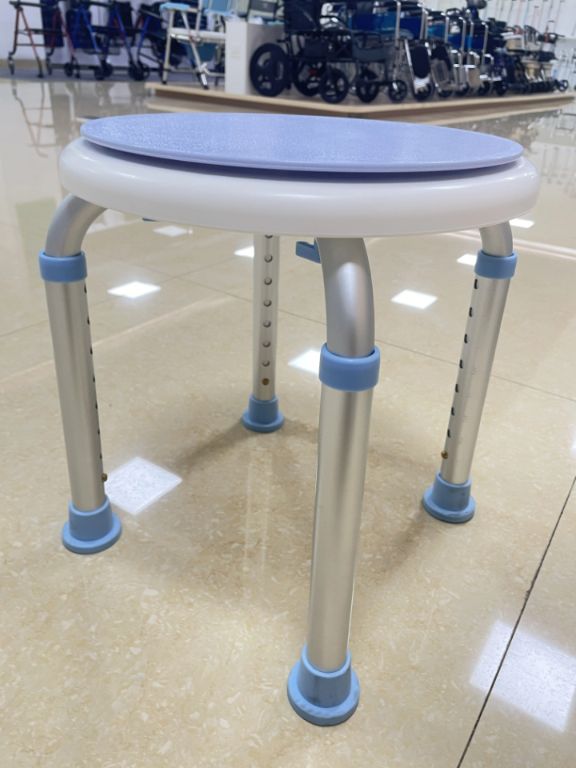 Rotatable Shower Chair without back rest with adjustable height in Nigeria by Scantrik