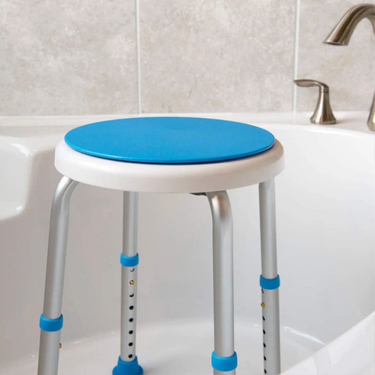 Rotatable Shower Chair without back rest for elderly in Nigeria by Scantrik