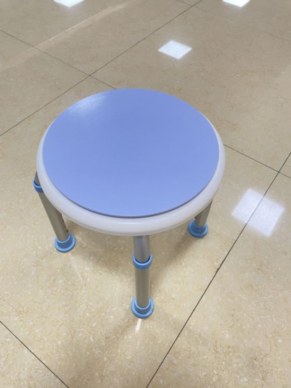 Rotatable Shower Chair without back rest lightweight for patients in Nigeria by Scantrik