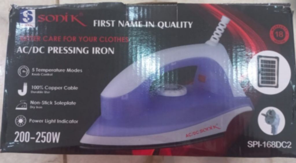 SONIK 250W AC/DC Inverter Pressing Iron by Lumett