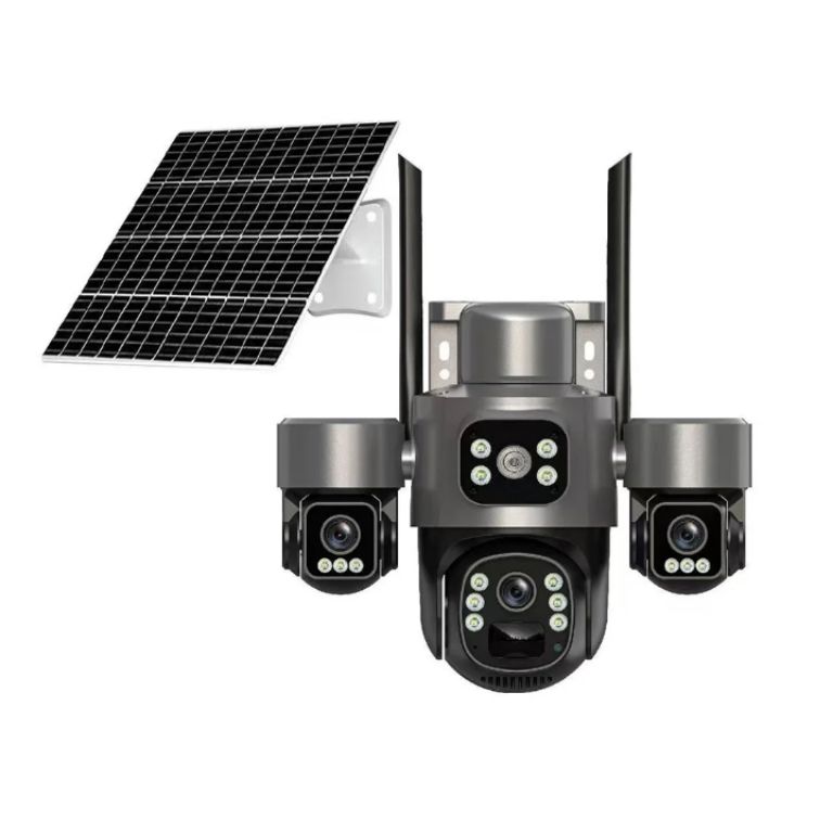 2 Lens BP9-L V380 Max 4G Solar Camera (Black) with Remote Live View by Lumett