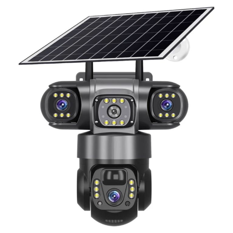 2 Lens BP9-L V380 Max 4G Solar Camera (Black) with Remote Live View by Lumett