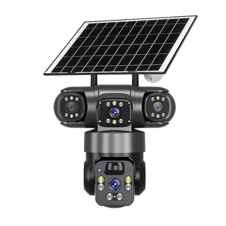 2 Lens BP9-L V380 Max 4G Solar Camera (Black) with Remote Live View by Lumett