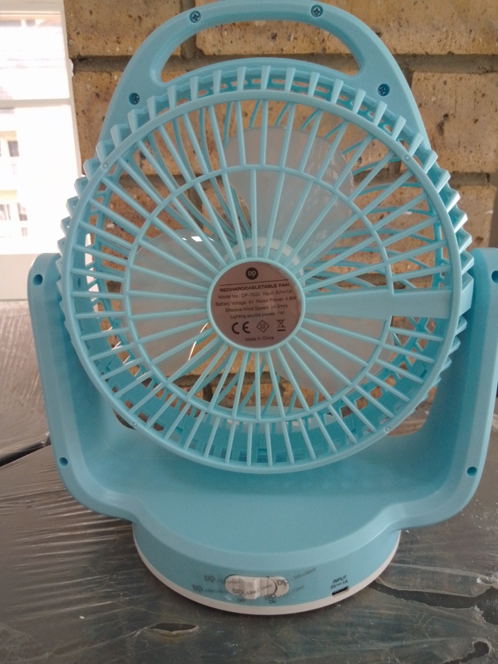 DP Desktop Portable Rechargeable Fan – DP-7620 By Lumett