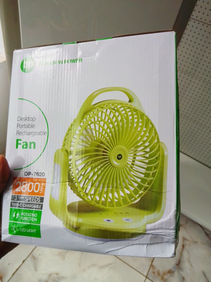 DP Desktop Portable Rechargeable Fan – DP-7620 By Lumett