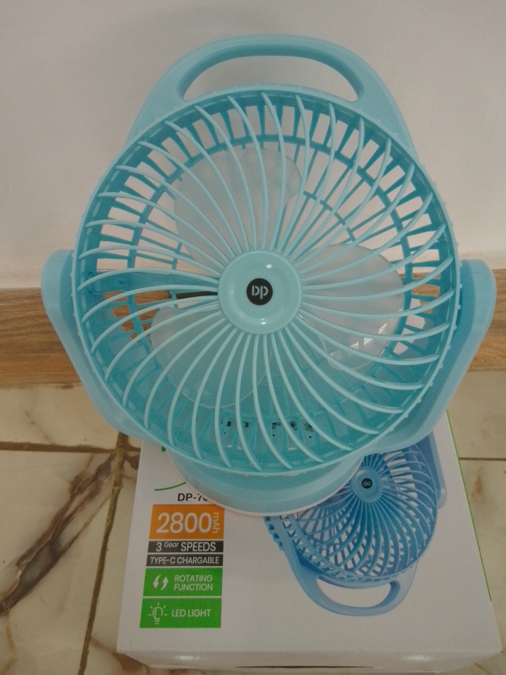 DP Desktop Portable Rechargeable Fan – DP-7620 By Lumett