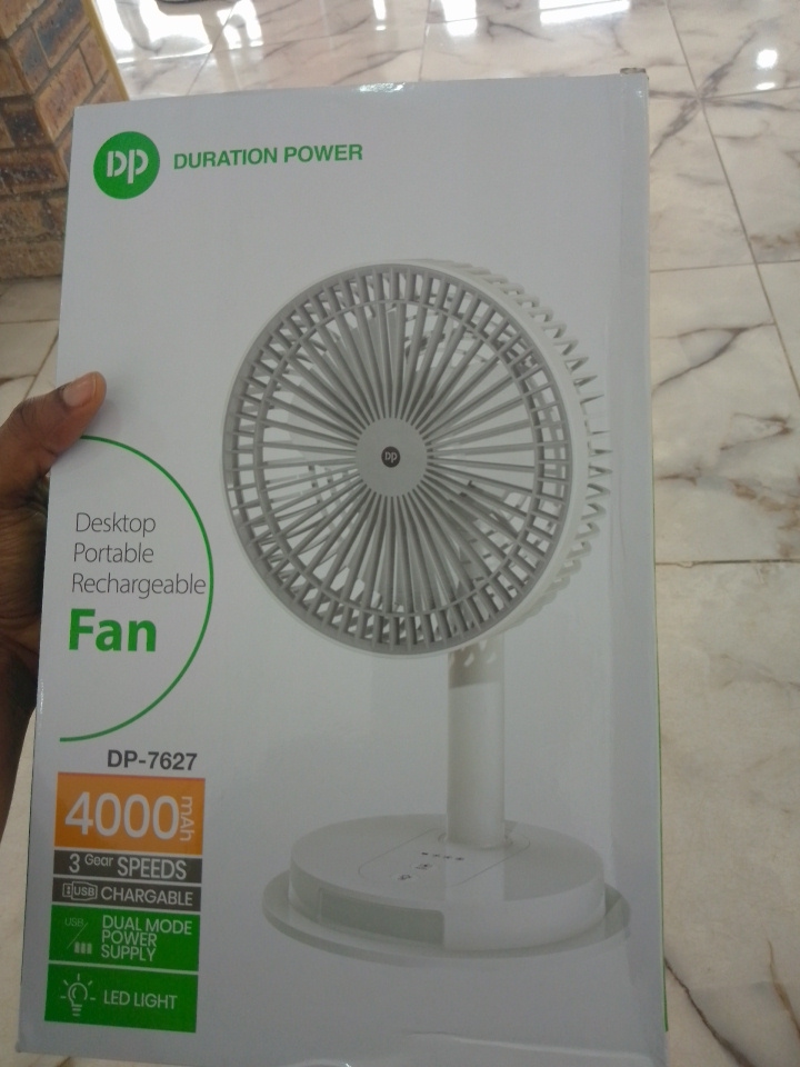 DP Desktop Portable Rechargeable Fan – DP-7627 ‎ By Lumett