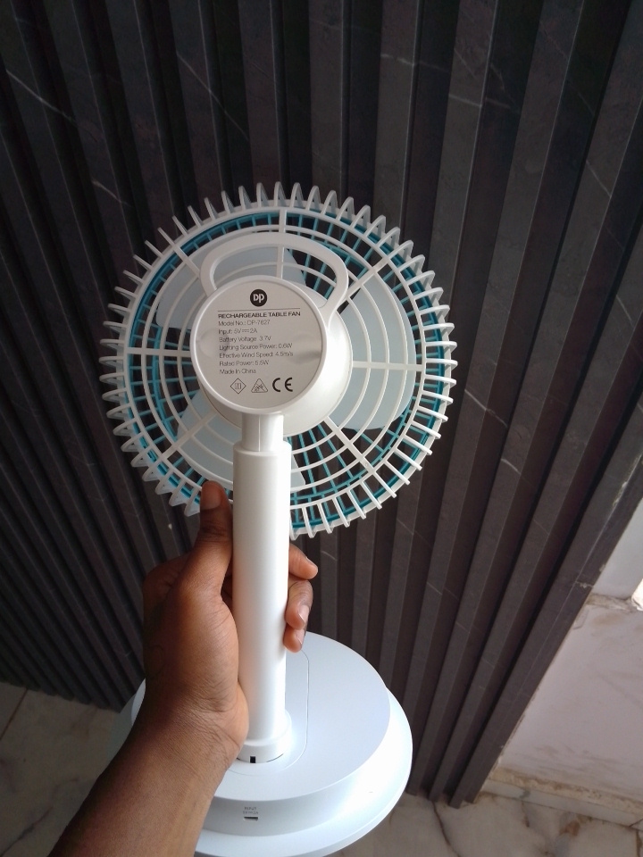 DP Desktop Portable Rechargeable Fan – DP-7627 By Lumett