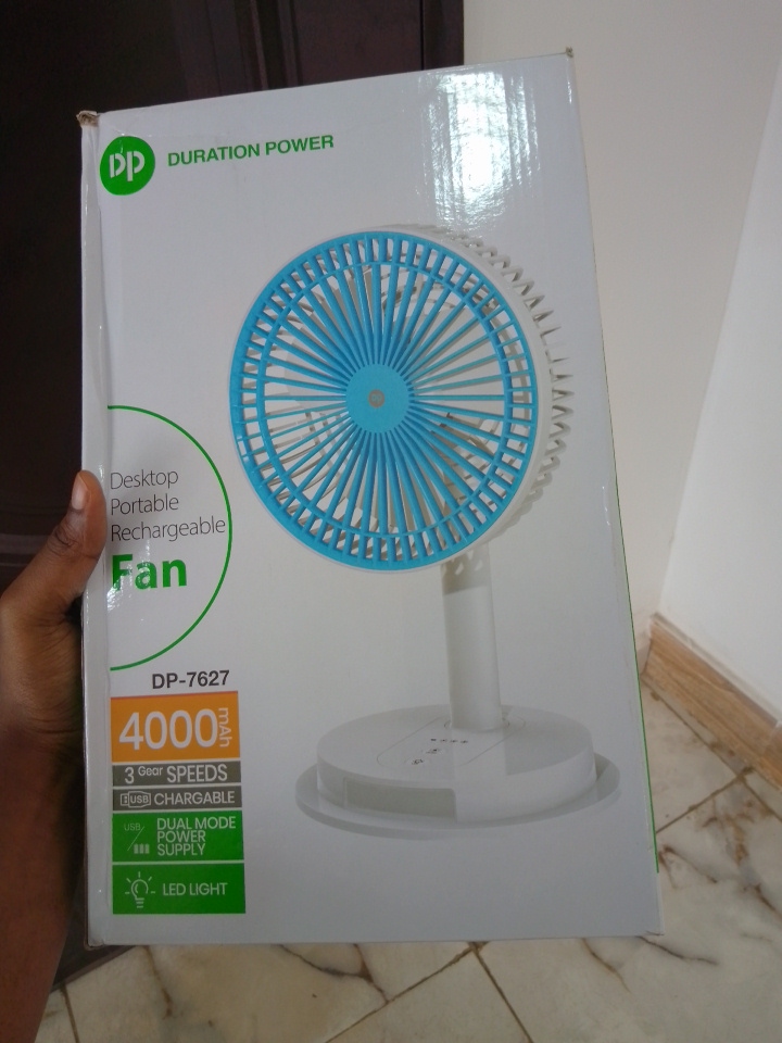 DP Desktop Portable Rechargeable Fan – DP-7627 By Lumett