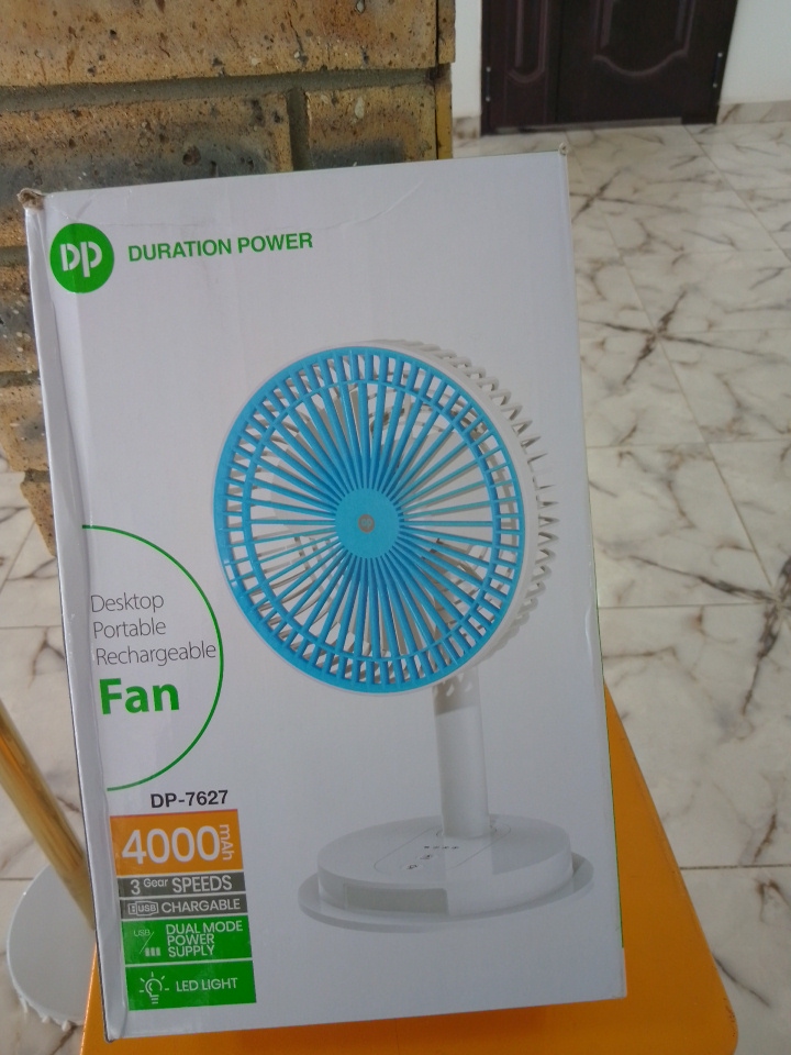 DP Desktop Portable Rechargeable Fan – DP-7627 ‎ By Lumett
