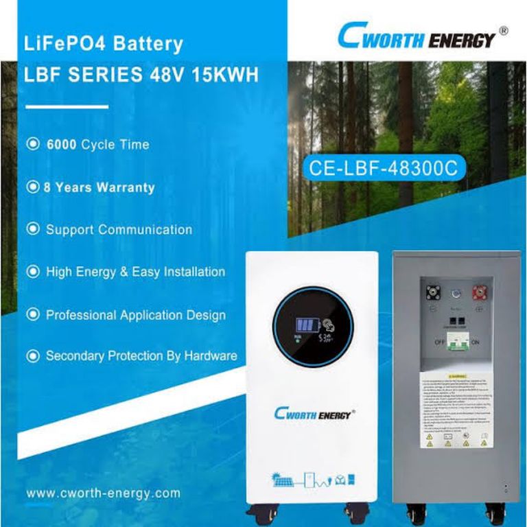 Cworth Energy LBF48300 15KWH Lithium Battery – Dependable Solar Backup for Everyday Power Needs by Lumett