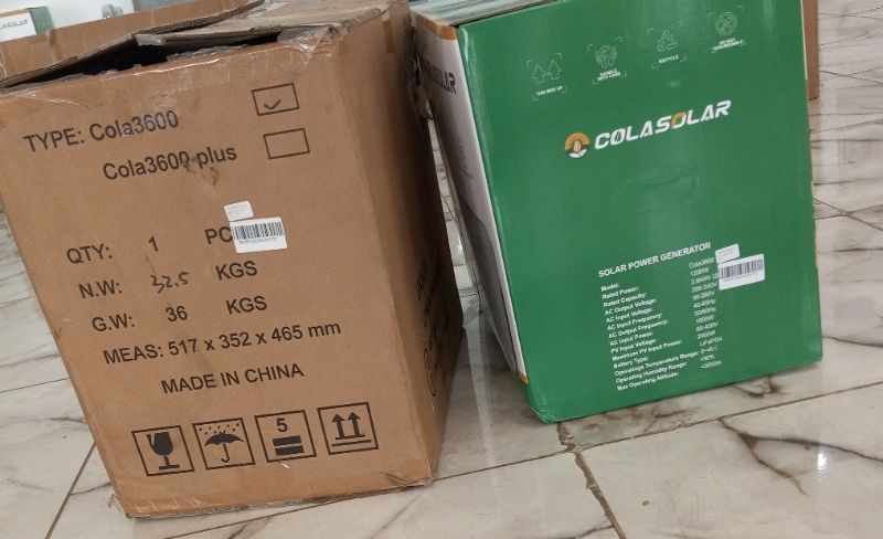 Cola 3600 3.6kWh1200W All-In-One Solar Generator By Lumett